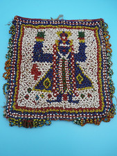 Antique Pearl Embroidered Fabric /Banjara / Ethnic Hanging / India / Tribal Art