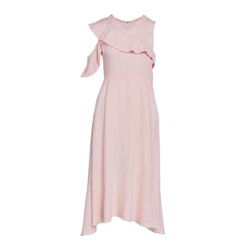 Maje robe longue femme rose - robe,