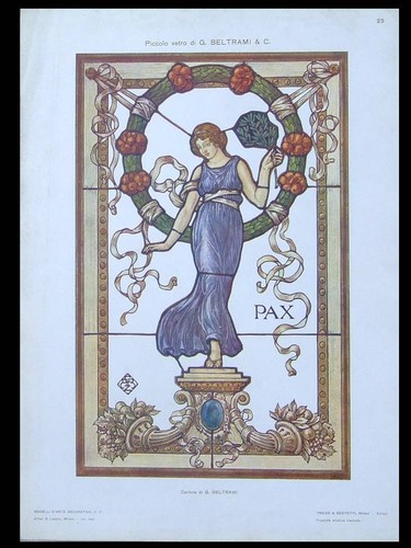 Vitrail art nouveau - nouveau, -1910-