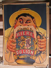 AFFICHEANCIENNE BIERE DU LION GROS BONHOMME OGE 
