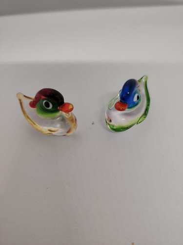 Figurines canards verre - canards, en