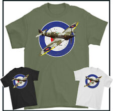 SPITFIRE T-SHIRT Supermarine WWII British Fighter Battle of Britain RAF Tee Top