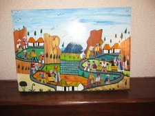 EQUATEUR TABLEAU ART NAIF -