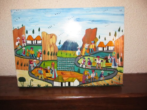 Equateur tableau art naif - equateur,