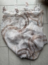 RIDEAU VOILAGE BEIGE ET BLANC