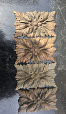 4 BRONZES ROSACES ELEMENTS