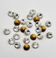 12pc Swarovski Crystal Clear ss34 Chaton Rivoli 1122 Stone; No Hole; 7mm