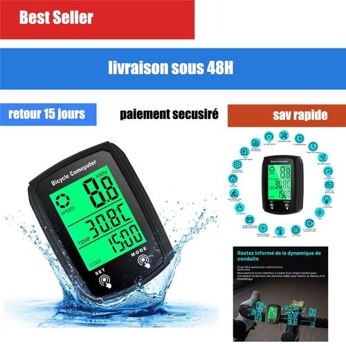 Compteur vélo sans - , lcd