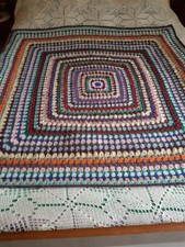 plaid vintage au crochet en