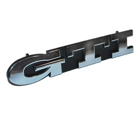 Sigle gti chromé sur - sigle, fond