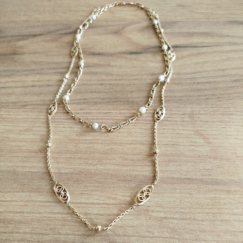 Collier sautoir ancien rangs - collier,