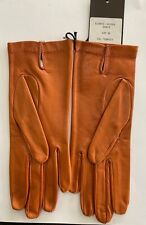 Gants femme cuir agneau tabac doublés soie - fabrication 100% italienne