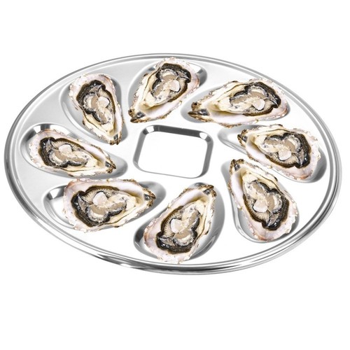 Plat huîtres acier - huîtres, en