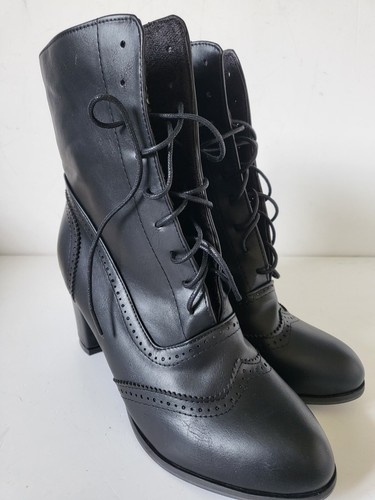 Bottines noires surpiquées