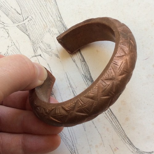 Bracelet jonc métal cuivré - jonc,