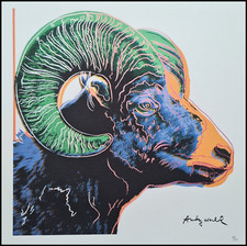 Andy Warhol Bighorn RAM Lithograph 50x50 CM Édition Limitée # 111/500 Cmoa Signé