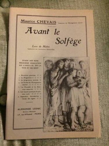 Avant solfege livre - solfege, du