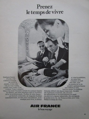 1973 pub air france airline - france,