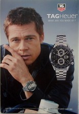 advertising watch TAG HEUER with BRAD PITT YEAR 2006 A3702