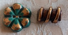 2 CERAMIC BUTTONS 1930-1940s