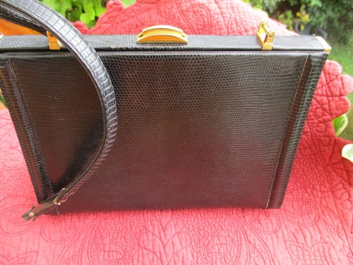 Sac main lézard vernis - sac,