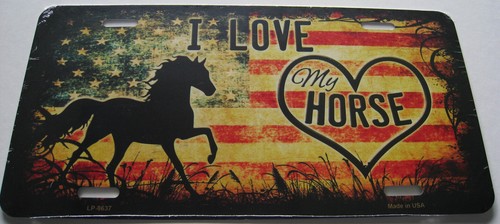 Plaque auto usa cheval - auto,