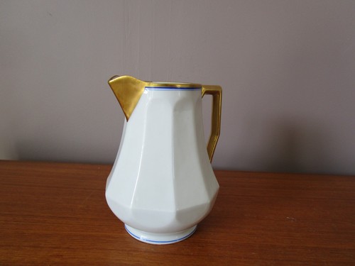 Pot lait blanc dorure - pot, à
