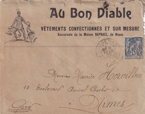 Enveloppe pub 1897 - 1897, bon