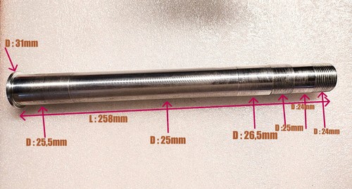 Colonne fourche 258mm - colonne, "bud
