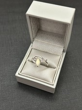 belle bague argent massif avec os