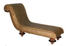 Mackenzie-Childs Rattan Empire Chaise (Dusk) 75" Read!!