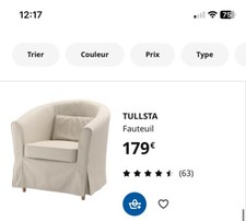 fauteuil ikea housse tissu