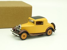 Modified Eligor Base Model 1/43 - Peugeot 201 Coupe Yellow and Brown