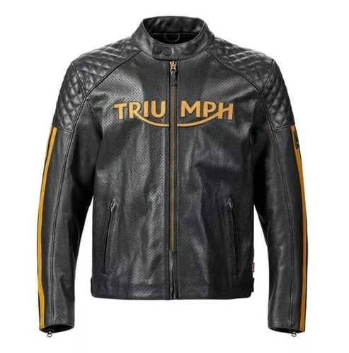 Veste cuir moto triumph - cuir, de