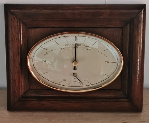 Rare baromètre ancien - , ovale