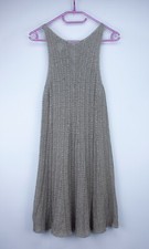 Sarah Pacini Beige Open Knit Sleeveless Top Dress Tunic One Size Lagenlook