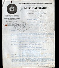 PARIS (XI°) GRINDING MACHINE / ABRASIVE GRINDING WHEEL CARBORUNDUM "Louis Pauchard" in 1933