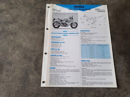 Fiche technique honda vtr - vtr, 1000