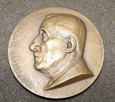 Médaille  bronze professeur Maurice Favre 1946 Saint Roch Ange guérisseur