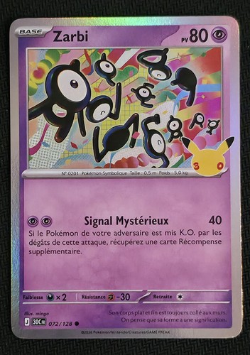 Carte pokémon zarbi - pokémon,