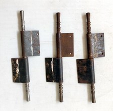 3 hinges bark plug wrought iron for cabinet door closet 19th century HT 23 cm