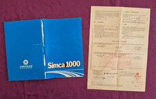 SIMCA  1000  notice