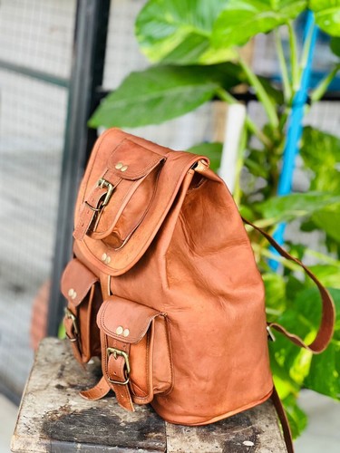 Grand sac dos cuir - sac, en