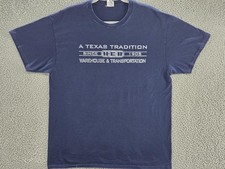 HEB Shirt Mens Large Blue Texas Tradition Warehouse Transportation Grocery