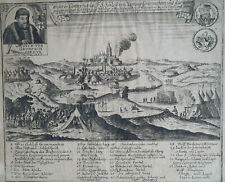 GOTHA Siege Forteresse Grimmenstein GRAVURE Bruck GRUMBACH Militaria XVI°