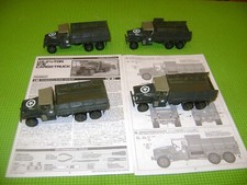 TAMIYA 32548 LOT DE 4 CAMIONS GMC US ARMY 2,5T 6X6  DEJA  MONTES 1/48+ 2 NOTICES