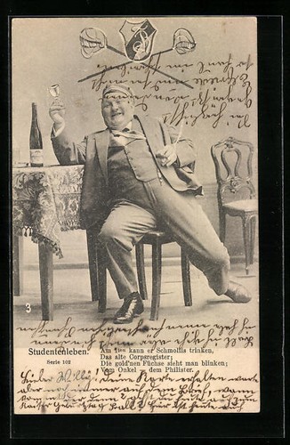 Carte postale vie - , étudiante