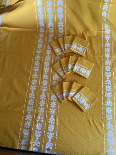 Nappe serviettes jaune et - nappe,