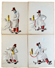 Ancien tableau Pipe Turque Tabac Narguilé Chicha Collection signé Robert 19éme