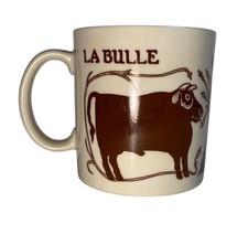 Vintage Taylor & Ng 1978 La Vache Coffee Mug La Bulle Brown Japan Ceramic Cup